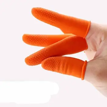 100шт латексных накладок для пальцев, Многоразовые противоскользящие резиновые перчатки для пальцев, защитные перчатки для ремонта электроники, покраски, чистки ювелирных изделий