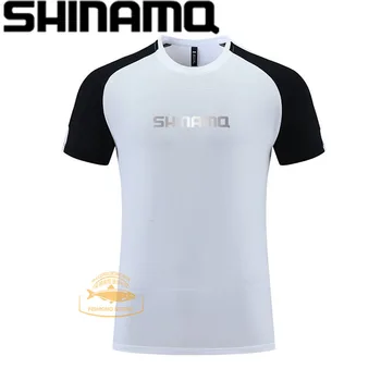 2023 Высококачественная футболка для рыбалки для мужчин, летние виды спорта, Рыбалка, Шелковая эластичная быстросохнущая футболка для тренировок, футболка для фитнеса