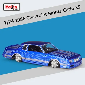 Maisto 1:24 1986 Chevrolet Monte Carlo SS Модель автомобиля из сплава, изготовленная под давлением, Коллекция моделей игрушечных транспортных средств, подарки для детей