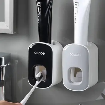 Автоматический дозатор зубной пасты, Соковыжималка для зубной пасты, Пылезащитный держатель для зубной щетки, Настенное крепление, Набор аксессуаров для ванной комнаты для дома