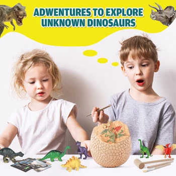 Гигантский набор для выкапывания яиц динозавров Исследуйте динозавров, Обучающие Интерактивные раскопки, Археологию, палеонтологию, Научную игрушку-сувенир для детей