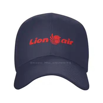 Джинсовая кепка с логотипом Lion Air высшего качества, бейсболка, вязаная шапка