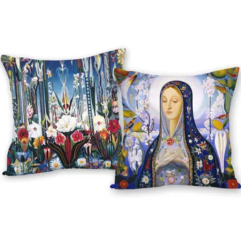 Европейский Религиозный плакат с изображением Богородицы, Джозеф Стелла, Футуристическая картина, чехлы для подушек, наволочка с портретом цветка