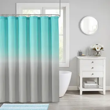Занавески для душа из водонепроницаемой полиэфирной ткани с 12 крючками, устойчивые к плесени, Качественные Элегантные аксессуары для ванной комнаты