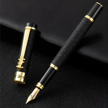 Индивидуальная металлическая ручка для занятий каллиграфией для взрослых, деловой подарок, можно выбрать четыре цвета логотипа системы