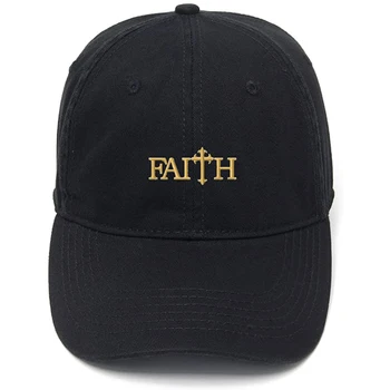Мужская бейсболка Lyprerazy Faith Cross Embroidery Hat Повседневные бейсболки с хлопчатобумажной вышивкой