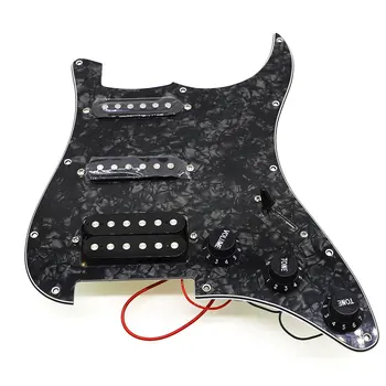 Накладка для электрогитары Strat с зарядкой, предварительно подключенная накладка ST с керамическими накладками, черные аксессуары для гитары