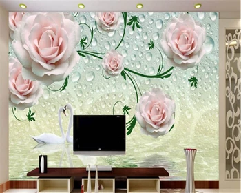 обои beibehang для стен, 3D европейская эстетическая мода, розовая гостиная, спальня, фоновые обои papel de parede