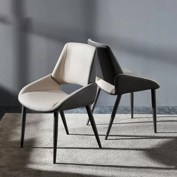 Роскошные обеденные стулья, современные и простые стулья со спинкой в итальянском стиле, высококачественные обеденные стулья в ресторанах северной Европы